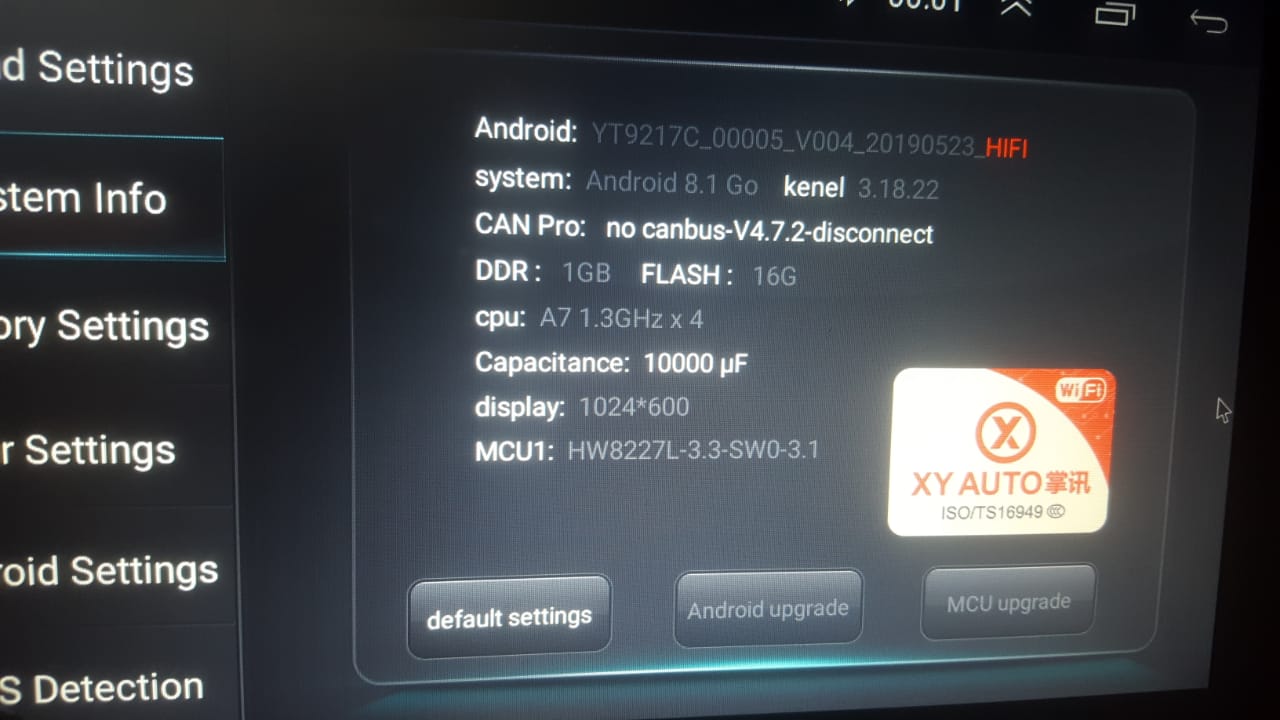 XYAUTO YT9212-YT9218 AC8227L