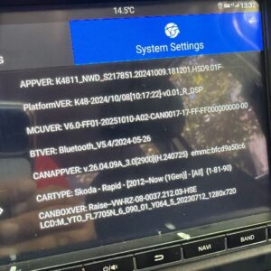 K4811 NWD System settings